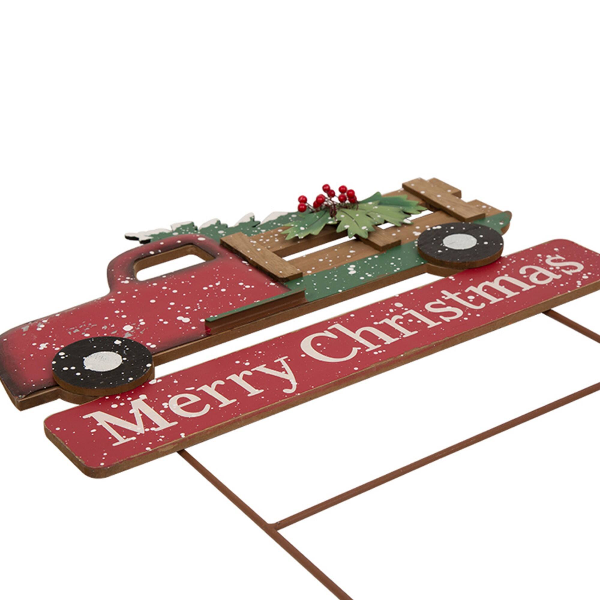 Glitzhome® 24" Christmas Truck Yard Stack
